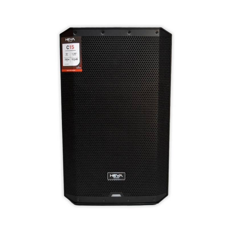 BAFLE ACTIVO HEVA PRO AUDIO 15 BLUETOOTH-3 CANALES-2 VIAS-122dB-280W RMS-DSP 4 MODOS-TWS LINK