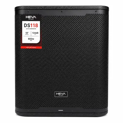 BAFLE SUBWOOFER ACTIVO HEVA PRO AUDIO DE MADERA 18