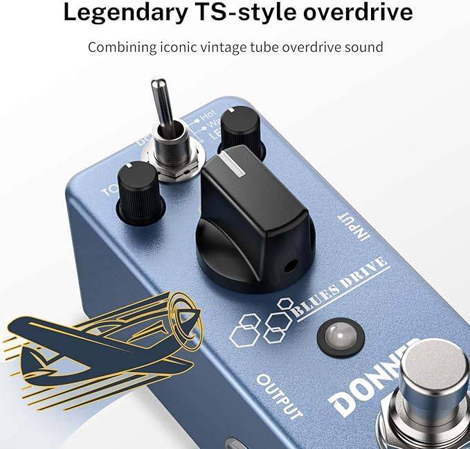 PEDAL DE EFECTO DONNER BLUES DRIVE OVERDRIVE TRUE BYPASS