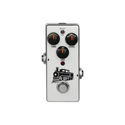 PEDAL DE EFECTO MINI SORAN CRAZYTRAIN DISTORTION PARA GUITARRA ESTILO ORANGEBOX-TRUE BYPASS