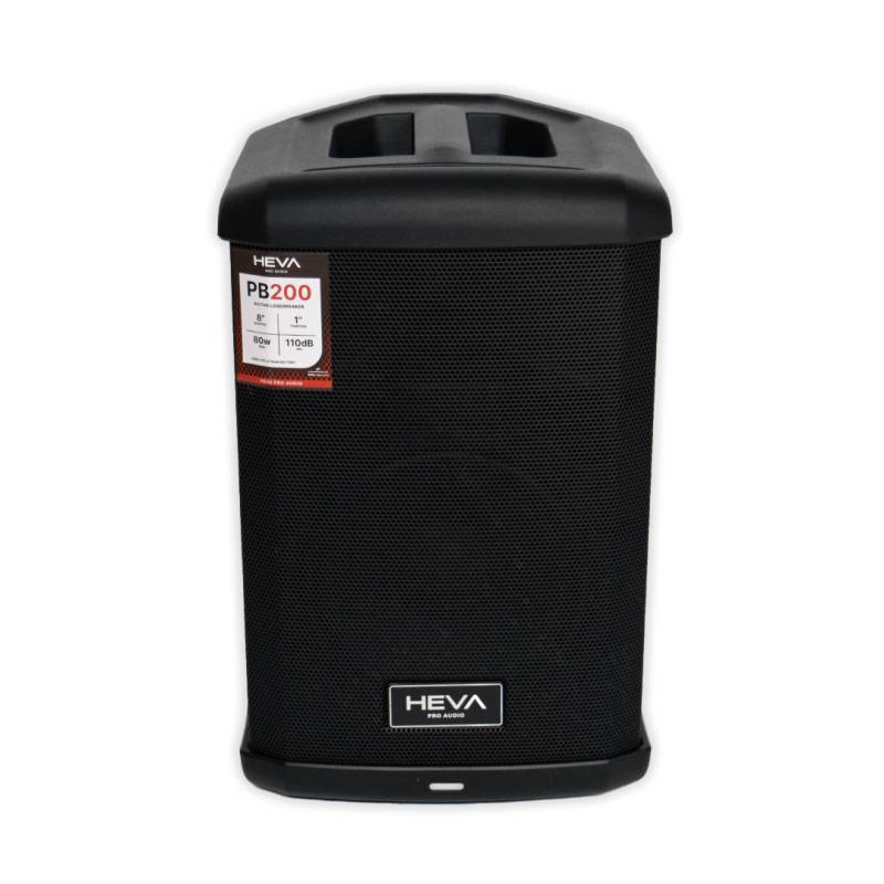 BAFLE ACTIVO HEVA PRO AUDIO 8 CON BATERIA-BLUETOOTH-4 CANALES-2 VIAS-110dB-80W RMS-TWS STEREO LINK