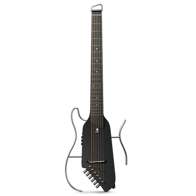 GUITARRA ELECTROACUSTICA DONNER HUSH-I SILENCIOSA-DE VIAJE-CAOBA MAPLE-COLOR NEGRA