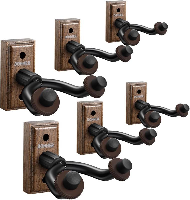 SOPORTE DONNER PARA GUITARRA DE PARED PACK DE 6-COLOR MADERA