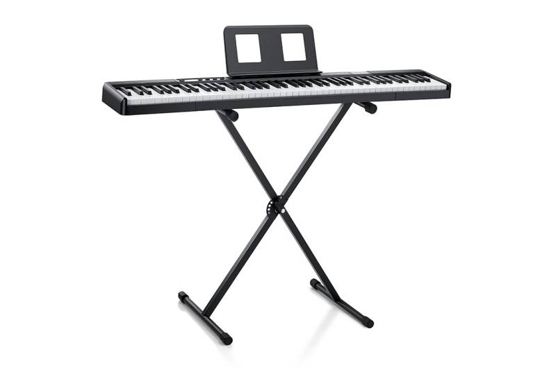 PIANO ELECTRICO DONNER DEP1-BATERIA 10 HORAS-TECLAS SEMIPESADAS-POLIFONIA 128-185 VOCES-SOPORTE