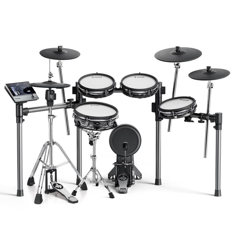 BATERIA ELECTRONICA DONNER BEAT PRO-5 CUERPOS 4 PLATILLOS CON SOPORTE DE HIHAT-100 DRUMKITS-+1000
