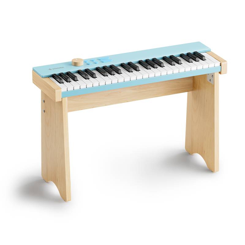 PIANO ELECTRICO DONNER KIDO V20 DE MADERA PARA NIÑOS-44 TECLAS C/STAND-BTH-USBC -COLOR CELESTE