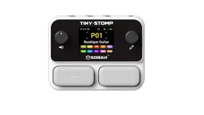 PEDALERA MULTIEFECTO SORAN TINY STOMP PORTATIL-125 EFECTOS-99 PRESETS-100RITMOS-AUTONOMIA DE 4HS