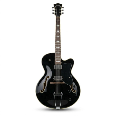 GUITARRA ELECTRICA LEONARD DE CAJA TIPO JAZZ - COLOR NEGRO