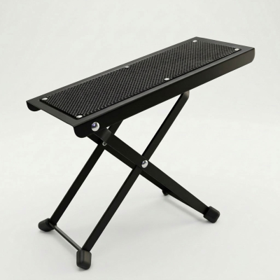 BANQUITO APOYA PIE LEONARD METALICO-COLOR NEGRO