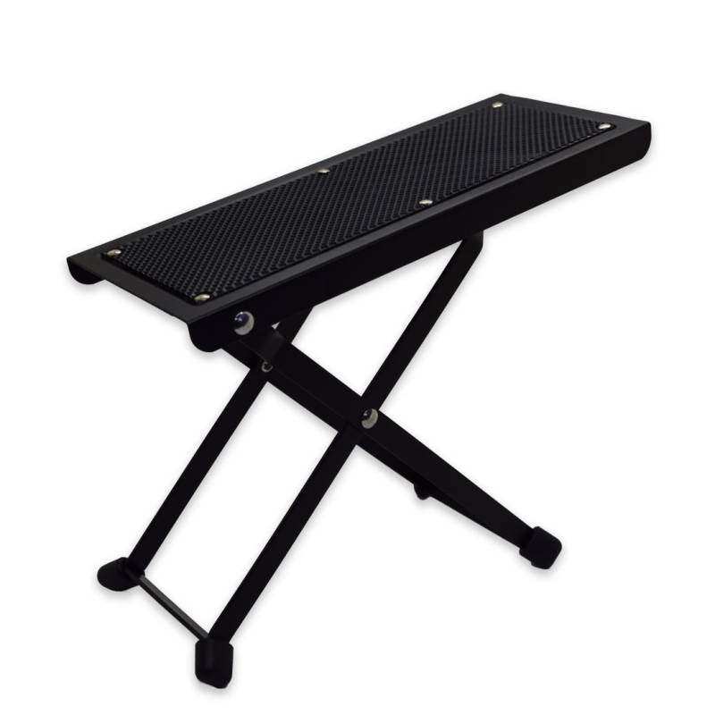 BANQUITO APOYA PIE LEONARD METALICO-COLOR NEGRO