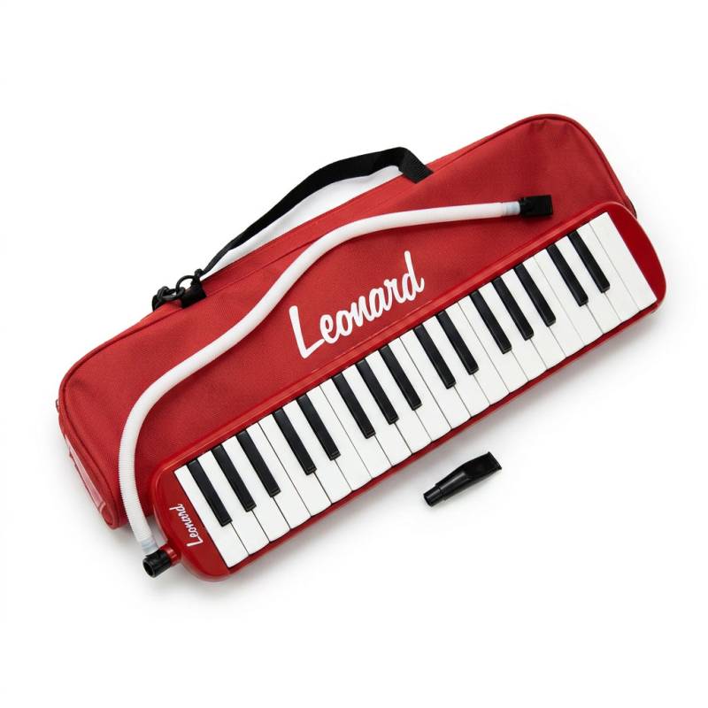 MELODICA LEONARD 37 NOTAS CON FUNDA-COLOR ROJO