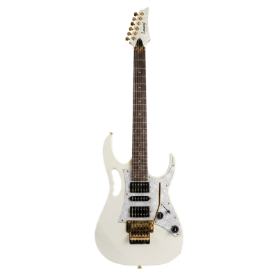 GUITARRA ELECTRICA LEONARD TIPO STEVE VAI-FLOYD ROSE-COLOR BLANCO