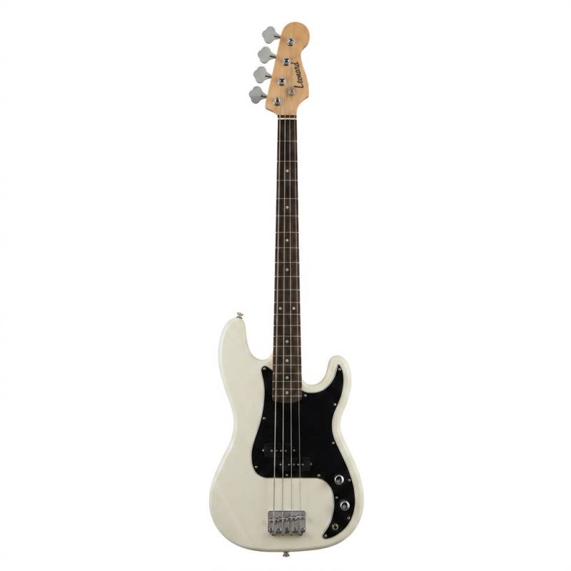 BAJO LEONARD PRECISION-1 MICROFONO PB-COLOR BLANCO PICKGUARD NEGRO