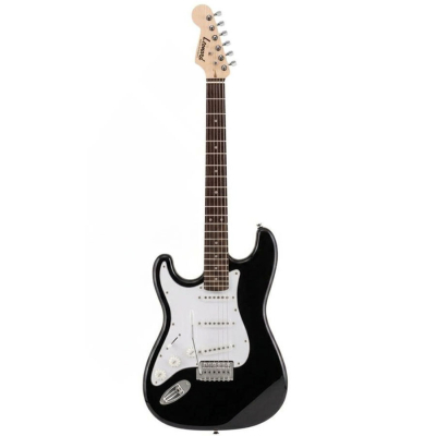 GUITARRA ELECTRICA LEONARD STRATOCASTER PARA ZURDO -3 MICS SIMPLES-PALANCA-COLOR NEGRO
