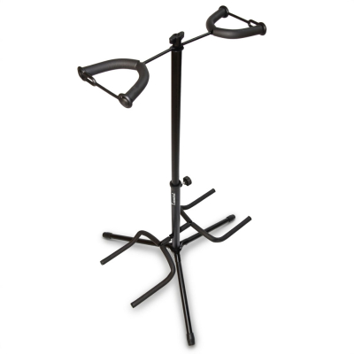 SOPORTE LEONARD DOBLE PARA GUITARRA O BAJO-COLOR NEGRO