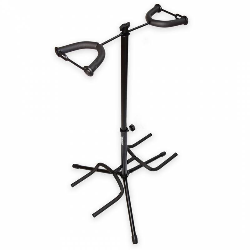 SOPORTE LEONARD DOBLE PARA GUITARRA O BAJO-COLOR NEGRO