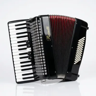 ACORDEON ROSSETTI 72 BAJOS-34 TECLAS-5 REGISTROS-COLOR NEGRO