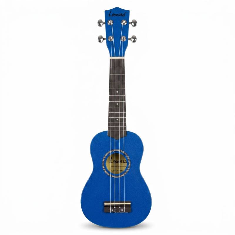 UKELELE LEONARD SOPRANO CON FUNDA - COLOR AZUL SPARKLE