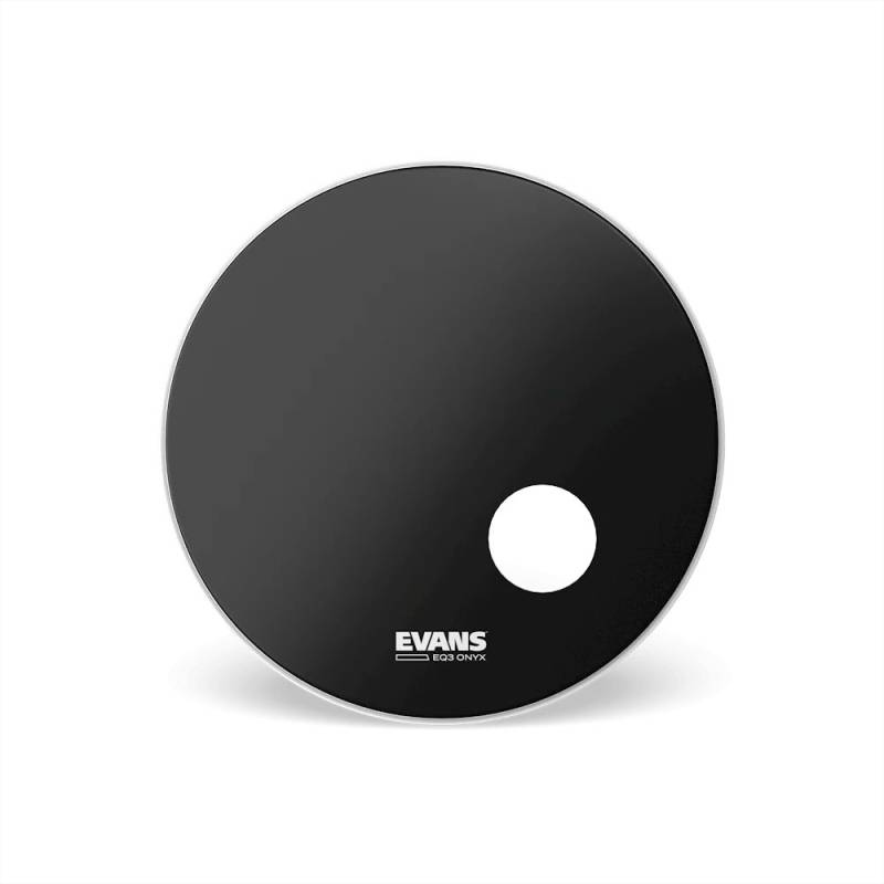 PARCHE EVANS 20 ONYX RESONADOR CAPA SIMPLE CON AGUJERO PARA BOMBO