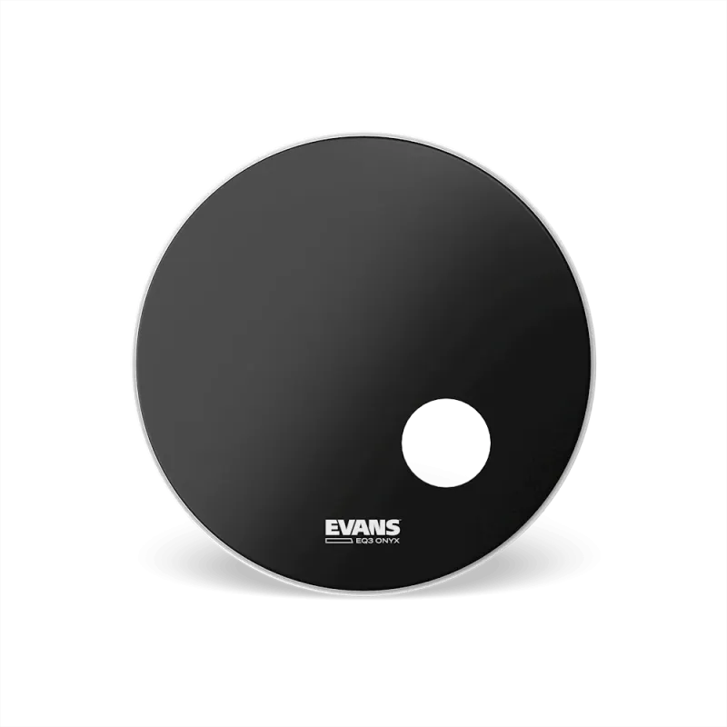 PARCHE EVANS 22 ONYX RESONADOR CAPA SIMPLE CON AGUJERO PARA BOMBO