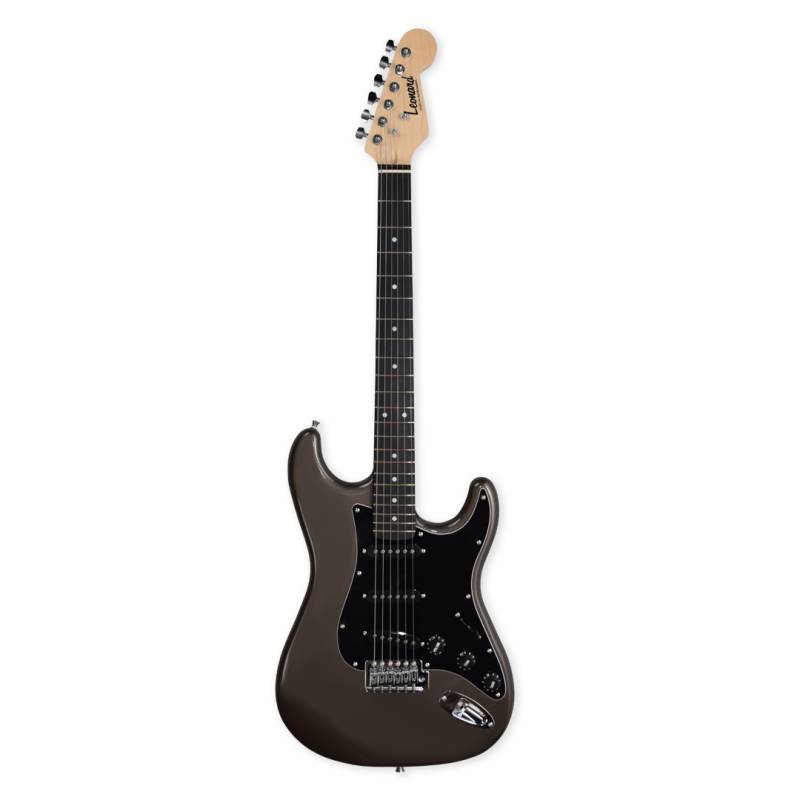 GUITARRA ELECTRICA LEONARD STRATOCASTER 3 MICS SIMPLES-PALANCA-COLOR GRIS METALIZADO