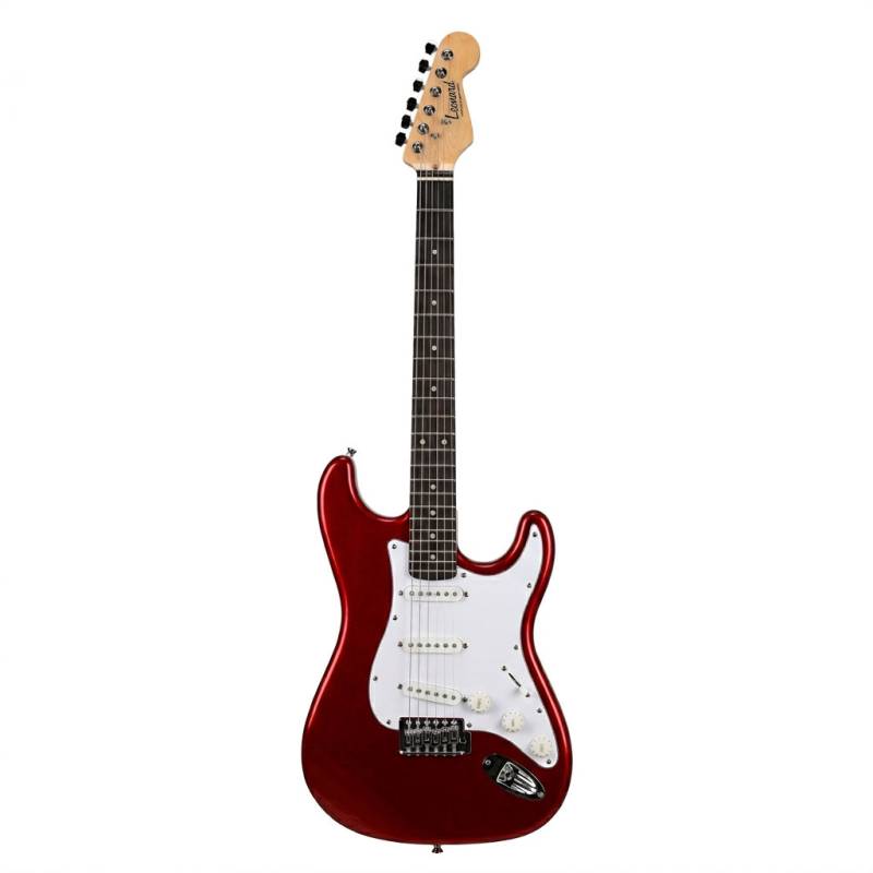 GUITARRA ELECTRICA LEONARD STRATOCASTER 3 MICS SIMPLES-PALANCA-COLOR ROJO METALIZADO