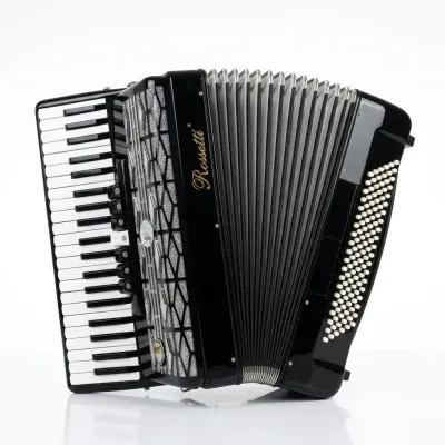 ACORDEON ROSSETTI 120 BAJOS-37 TECLAS-7 REGISTROS-COLOR NEGRO