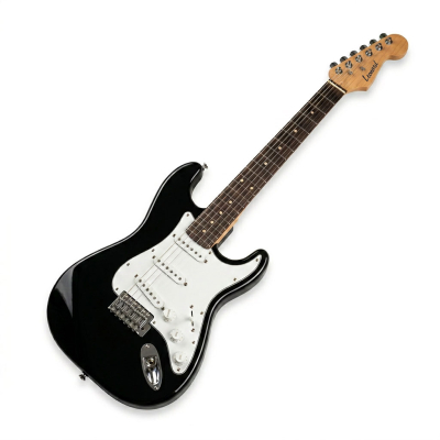 GUITARRA ELECTRICA LEONARD STRATOCASTER PARA CHICOS 1/2- 3 MICS SIMPLES-PALANCA-COLOR NEGRO
