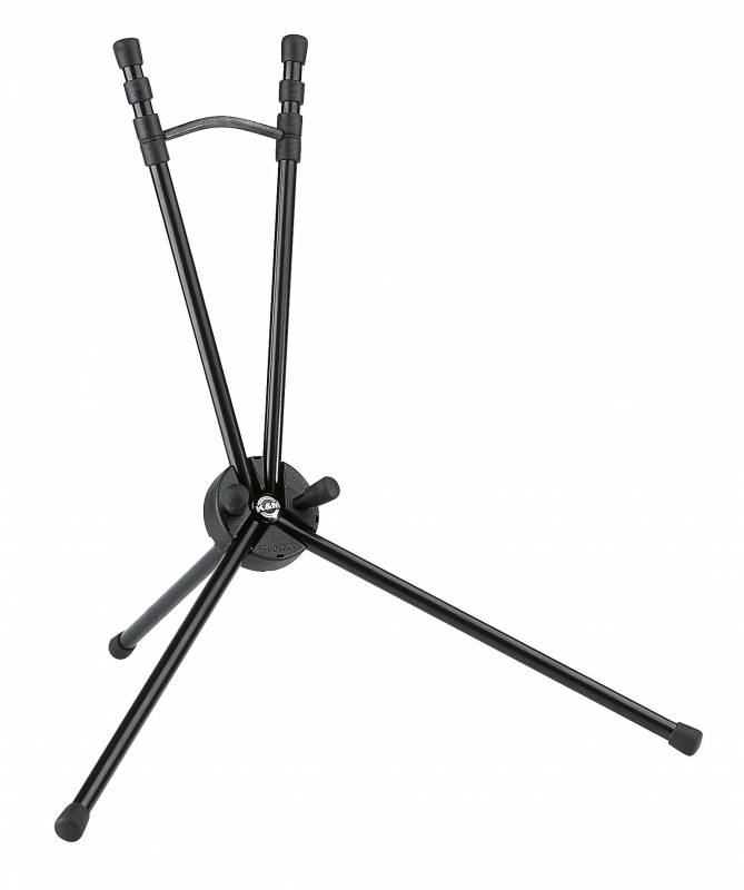 SOPORTE K&M SAXXY PARA SAXO TENOR EN Bb PLEGABLE-INCLUYE FUNDA PARA TRANSPORTAR EN LA CAMPANA