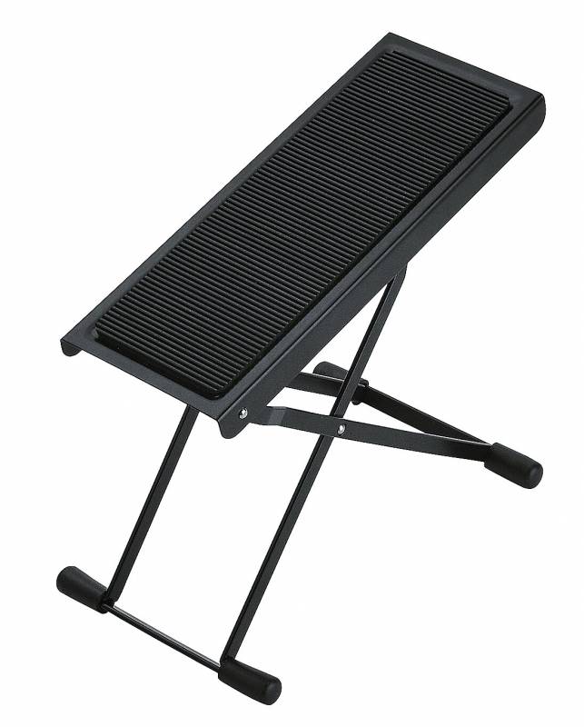 BANQUITO K&M APOYA PIE PARA GUITARRA DE METAL NEGRO 6 POSICIONES - ANTIDESLIZANTE