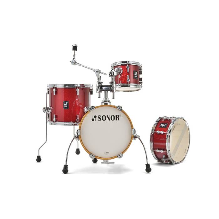 BATERIA SONOR AQX MICRO POPLAR-14x13-8x7- 13x12-RED.MADERA 13x6-COLOR RED MOON SPARKLE