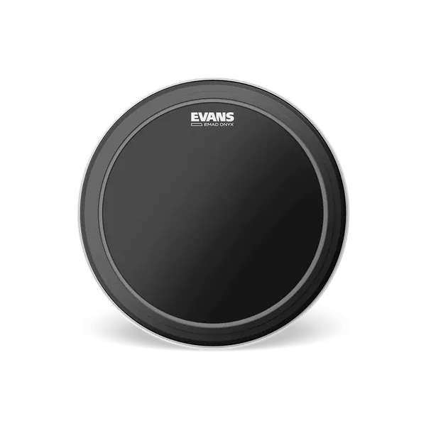 PARCHE EVANS 22 ONYX ARENADO COLOR NEGRO PARA BOMBO