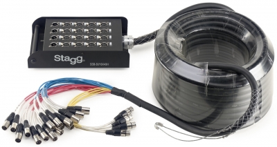 MANGUERA STAGG 16 ENTRADAS XLR-4 SALIDAS XLR-CON CABLE MULTICORE-30 METROS