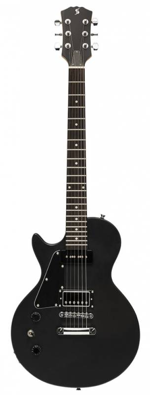GUITARRA ELECTRICA STAGG LES PAUL PARA ZURDO P90-COLOR NEGRO