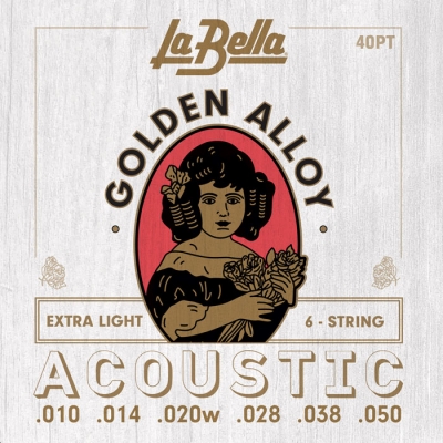 ENCORDADO LA BELLA DE GUITARRA ACUSTICA GOLDEN ALLOY 010/050