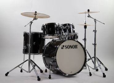 BATERIA SONOR AQ2 STAGE MAPLE-22x17.5-10x7-12x8-16x15-RED.MADERA 14x6-COLOR TRANSPARENT STAIN BLACK